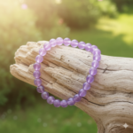 Natural Amethyst Crystal Beaded Bracelet – Healing Purple Gemstone Stretch Bracelet for Men & Women - Image 3