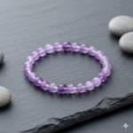 Natural Amethyst Crystal Beaded Bracelet – Healing Purple Gemstone Stretch Bracelet for Men & Women