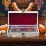 Luxury 999 Silver Aarti Sangrah with Red Velvet Interior Box - Image 4
