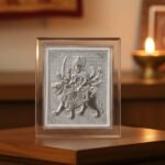 Divine Maa Durga Ji Silver Idol Frame for Home & Mandir