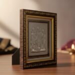 Divine Shree Ram Parivar Silver Plaque with Royal Frame - Image 2