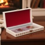 Luxury 999 Silver Aarti Sangrah with Red Velvet Interior Box