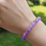 Natural Amethyst Crystal Beaded Bracelet – Healing Purple Gemstone Stretch Bracelet for Men & Women - Image 6