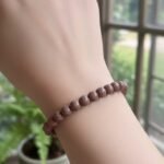 Natural Brown Gemstone Beaded Bracelet – Elegant Minimalist Healing Crystal Stretch Bracelet - Image 6